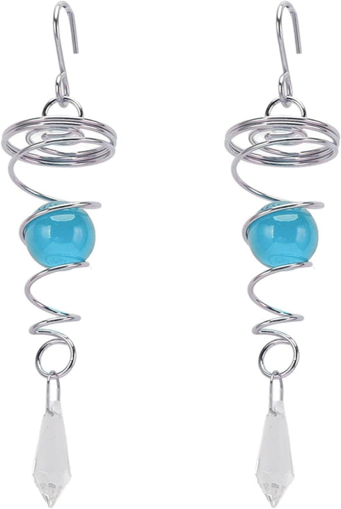 Wind Spinners for Yard and Garden, 2 Pieces Gazing Balls with Metal Stand on Clearance