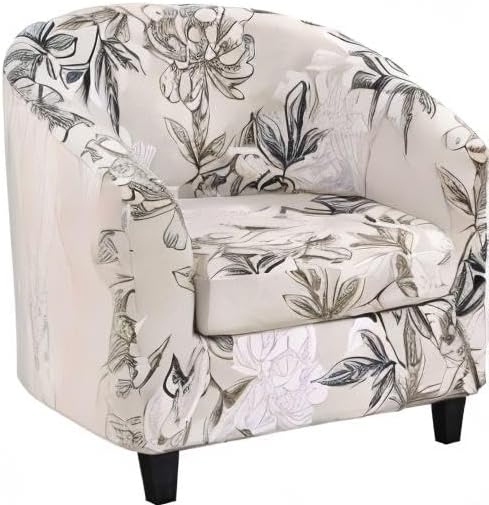 2 Room,D11 CRFATOP Piece Club Chair Slipcover Stretch Barrel Chair Covers Printed Tub Chair Slipcovers Soft Armchair
