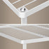 Kitchen Cabinet Storage Shelf, Stackable Wire Spice Rack Organizer for Bathroom, Bedroom, Closet, Laundry Room (White)