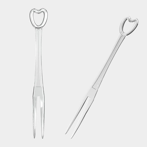 YEAJOIN 300PCS Disposable Plastic Fruit Forks, Mini Cake Forks, Tasting Appetizer Cocktail Picks for Small Desserts