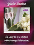 50 Wedding Anniversary Invitations Champagne Flutes - 50/pk