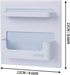 Bedside Shelf - White Stick On Wall Mounted Caddy Organizer for Phone, Glasses, Remote Control, Keys, Pens - Plastic