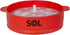 SOL - Heat-Resistant Cooking Utensil Set Microwave Silicone Popcorn Maker with Lid and BPA Free,Heat Resistant Silicone Popcorn Maker Collapsible Bowl 10 X 8 X 6 Inches - Red by Sol