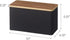 YAMAZAKI Countertop Organizer, Steel + Wood Storage Case, One Size, Black