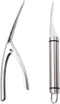 (2 Pack) Stainless Steel Shrimp Line Knife + Shrimp Peeler, Kitchen Tools for Easily Removing Fish Scales and Shells