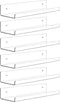 Dezzer 6 Pack Acrylic Shelves for Wall, 15" Clear Acrylic Floating Shelves