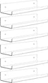 Dezzer 6 Pack Acrylic Shelves for Wall, 15" Clear Acrylic Floating Shelves