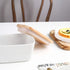 KOOV White Porcelain Large Butter Dish with Lid, Airtight Container with Oak Lid for 2 Sticks of Butter