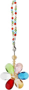 SING F LTD Multicolour Flower Suncatcher Crystal Hanging Ornament for Car Rear View Mirror, 15cm/5.9 Inch Length