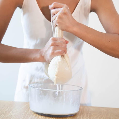Pro Quality Organic Cotton Nut Milk Bag, 2 Pack, 12"X12" XL Heavy Duty Reusable Food Strainer, BPA-Free