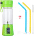 Portable Green Blender for Shakes and Smoothies, Cordless Mini Travel Fruit Juicer Cup Mixer, USB Rechargeable