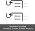 Curtain Rods for Windows 66 to 120 inch, 5/8 inch Decorative Heavy Duty Metal Set, Matte Black