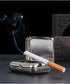 Stainless Steel Mini Pocket Ashtray, Portable Cigarettes Ash Tray with Lid, Compact Car Supplies for Office, Home