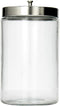 MABIS Decorative Storage Apothecary Clear Glass Jar for Kitchen, Bathroom or Laundry