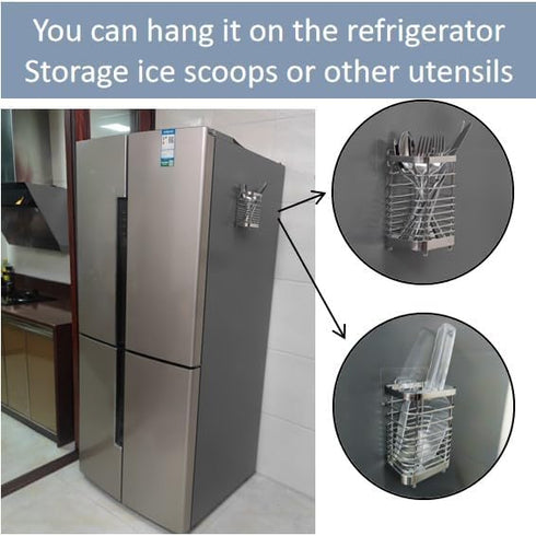 Stainless Steel Ice Scoop Holder, Accessory for Frigidaire Counter Top Ice Makers, Easy Clean Kitchen Bar Tool