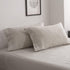 Simple&Opulence 100% French Linen Pillowcase, Queen Size Set of 2, Washed Solid Color Embroidered, Soft Durable