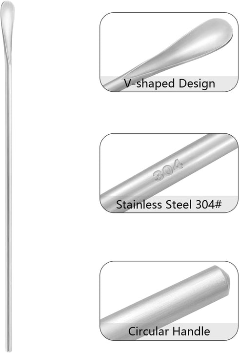 8 Pcs 10In/25.8cm Stainless Steel Coffee Stirrer Spoon, Reusable Cocktail Stirrer, Tiny Spoon, Dishwasher Safe