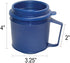 Rehabilitation Advantage Insulated Plastic Mug with Tumbler Lid, 8oz, Blue, Non-Weighted