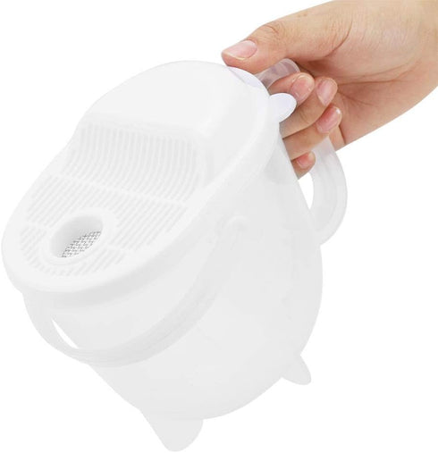Multi-Function Rice Washing Tool, Resin Material Strainer with Ergonomical Handle for Rice/Beans/Grapes Cleaning
