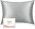 Adubor Silk Pillowcase - Mulberry Silk Pillow Case, 23 Momme, 900 Thread Count, Hidden Zipper (Queen, Dark Gray, 1PC)