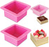 3 Pcs Non-Stick Square Baking Silicone Molds, Quick Release Bread Pan Tray for Cheese Cake, Handmade Toast Mold - Rose