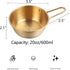 2Pcs Makgeolli Bowls, 304 Stainless Steel Korean Traditional Bowls Round Rice Bowl Wine Cup with Handle, Hiking Soup Dish Food Bowl Camp Cup (Large: 20oz, 5.5inch, Gold) by Dadamong