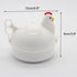 Chicken Shape Microwave Egg Cooker - 4 Eggs Capacity Boiler Steamer Poacher for Omelet & Hard-Boiled Egg