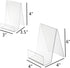 Dicunoy 10PCS Acrylic Book Stands, Clear Display Easel, Art Display Holder for Picture Album, Brochure, Paperbacks on Tabletop, Shelves, Classroom, Library, Store
