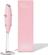 Smooth Operator Pink Handheld Electric Whisk, Milk Frother, Foam Maker for Protein, Coffee & More with Stainless Steel