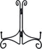 Black Iron Plate Stand, 12 Inch Holder for Displaying Cookbooks, Pictures, and Decorative Plates (1 Pack)