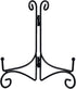 Black Iron Plate Stand, 12 Inch Holder for Displaying Cookbooks, Pictures, and Decorative Plates (1 Pack)