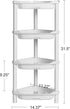 4 14.4 11.2 31.5 Inches, ELYKEN Tier Shower Caddy Organizer Shelf Corner, x x Rustproof, Plastic Shower Rack Stands