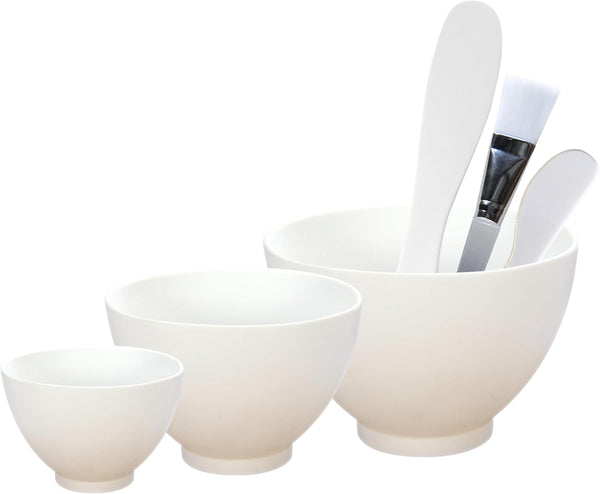 APPEARUS Facial Mask Silicone Mixing Bowl Set, 6-Piece Spa Skincare Kit with 3 Mixing Bowls, Brush & Spatulas