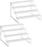 YATINEY Spice Rack, Wooden Display Riser Stand, Set of 2, Perfume Organizer,