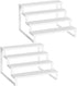YATINEY Spice Rack, Wooden Display Riser Stand, Set of 2, Perfume Organizer,