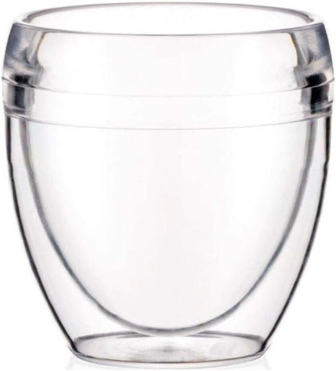 Bodum 8oz Pavina Outdoor Double-Wall Plastic Tumbler, BPA-Free, Set of 6, Clear