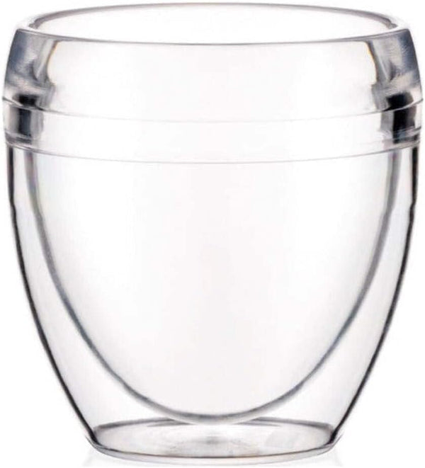 Bodum 8oz Pavina Outdoor Double-Wall Plastic Tumbler, BPA-Free, Set of 6, Clear