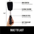 Gorilla Grip Nonstick Heat Resistant BPA-Free Silicone Spatula, Non Scratch Flexible Head for Pans, Slip Resistant Soft Rubber Handle, Stainless Steel Kitchen Spatulas for Cooking, 11.6 Inch, Black by Gorilla Grip