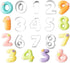 9-Piece Stainless Steel Cookie Cutter Mold Set, Small Numbers for DIY Fondant Chocolate Biscuits