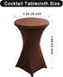ChaiSang 2Pack 24x43 Inch Round Cocktail Spandex Fitted Table Cover - Stretch Elastic High-Top Tablecloth for Bistro