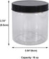 12 Pack 16 oz Plastic Jars With Lids, Extra Labels, 1 Pen, Clear PET Seal Jar for Food Storage,Wide Opening Storage jar For Dry Food, Peanut, Powder, Kitchen & Craft Storage