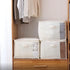 Canvas Comforters Bags, Closet Organizers and Storage for Quilts, Clothes, 75L Bins with Sturdy Zipper, Clear Window