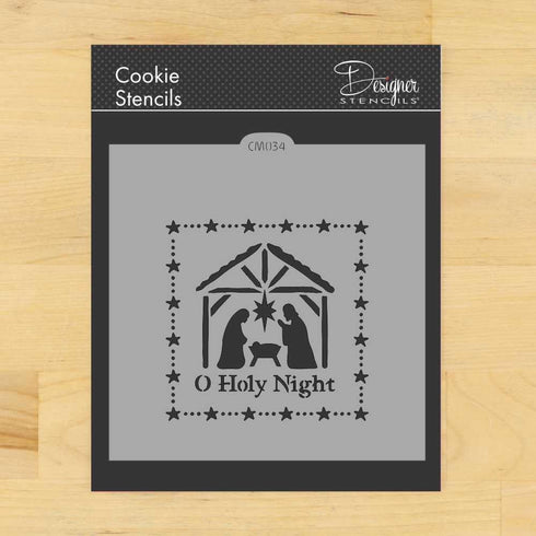 O Holy Night Nativity Scene Cookie and Craft Stencil