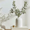 White Ceramic Vase - 7 Inch Tall - Large, Minimalist Modern Home