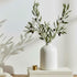 White Ceramic Vase - 7 Inch Tall - Large, Minimalist Modern Home