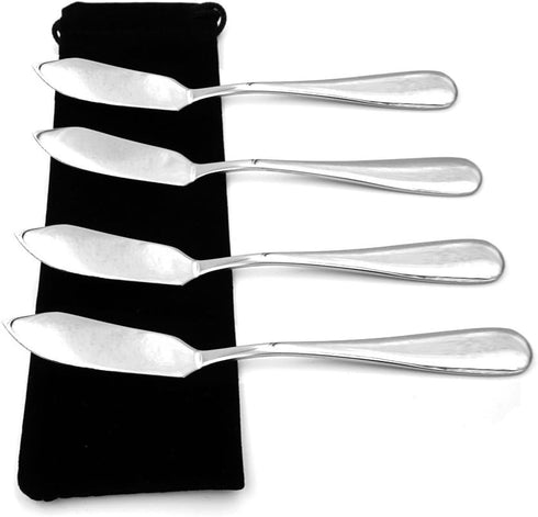 ERCRYSTO Set 4, Stainless Steel Butter Knife, of Butter Spreader, Breakfast Spreads,Cheese and Condiments