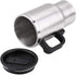 Keenso 12V Electric Car Cup Travel Heating Cup, 450ml Stainless Steel Electric Kettle Coffee Mug Heater