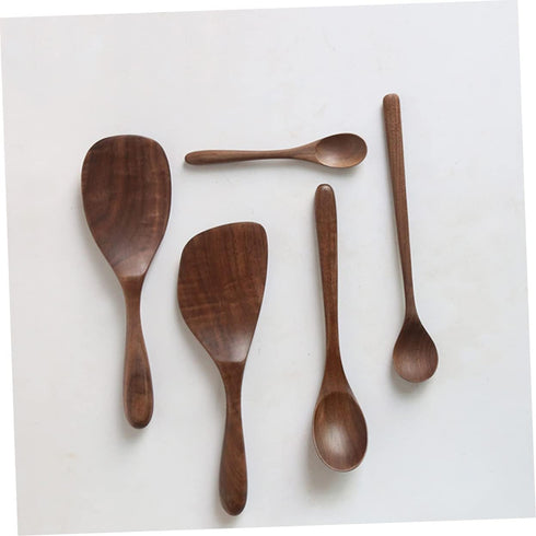 Black Walnut Cutlery Set for Kids: Japanese Tools, Bamboo Cooking Utensils, Child Suit