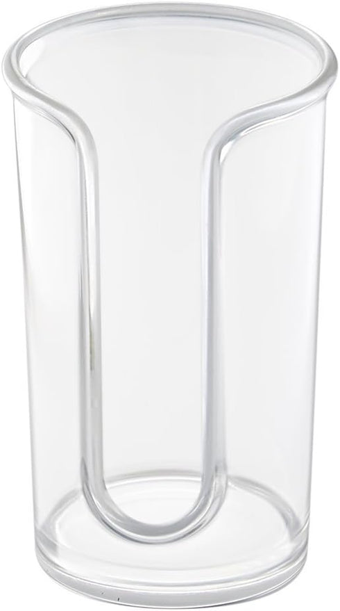 iDesign Paper & Plastic Disposable Cup Dispenser for Bathroom Countertops, Clarity Collection - Clear