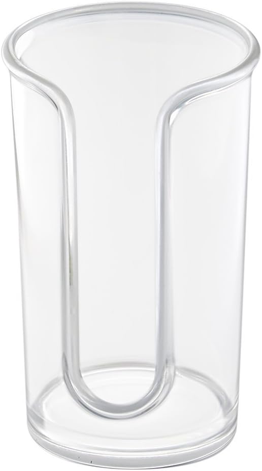 iDesign Paper & Plastic Disposable Cup Dispenser for Bathroom Countertops, Clarity Collection - Clear